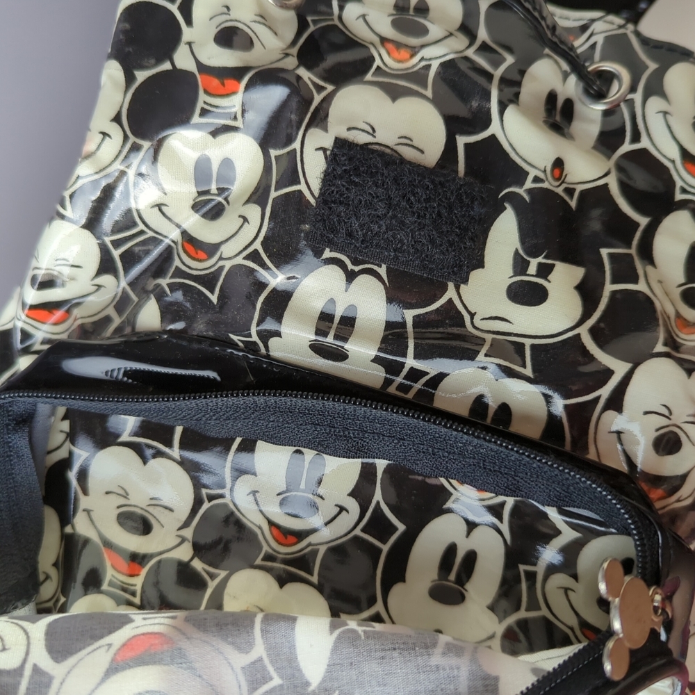 Disney Mickey Mouse Mini Backpack ~ All-Over Pattern ~ Adjustable Straps - Picture 4 of 10